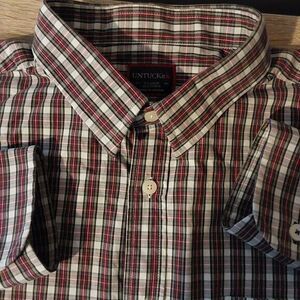 UNTUCKit Mens XL Button Front Long Sleeve Work‎ Causal Multicolor Plaid Shirt